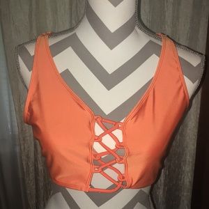 Orange High Waist Tie up Bikini XL
